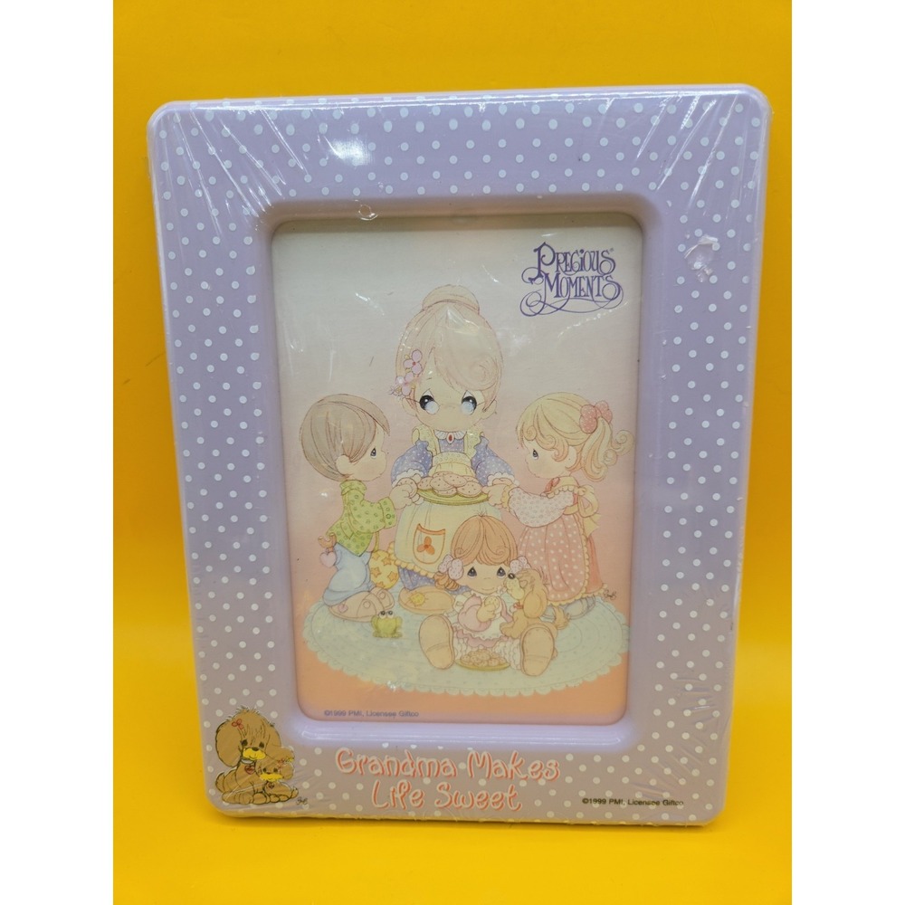 Vintage 1999 Precious Moments Grandma Makes Life Sweet Frame NIP Sealed Purple